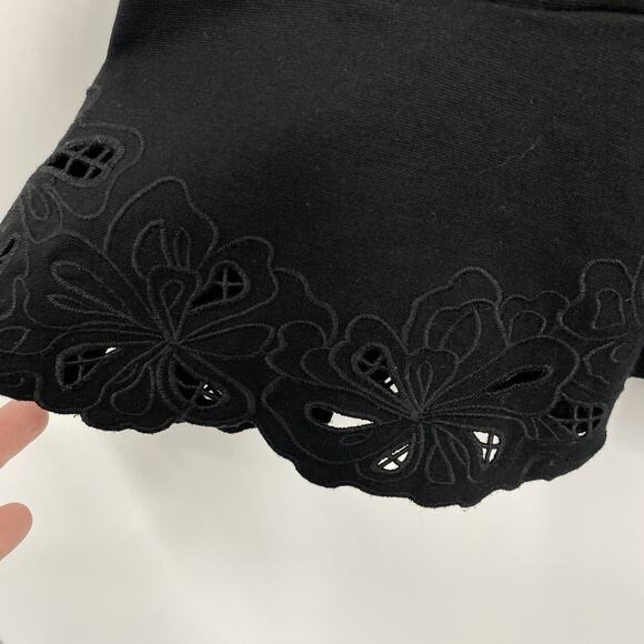 Talbots Sleeveless Shift Dress Women size 12 Black Lace Hem - Picture 6 of 9